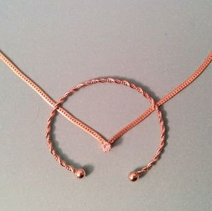 Golden Necklace & Bracelet Set